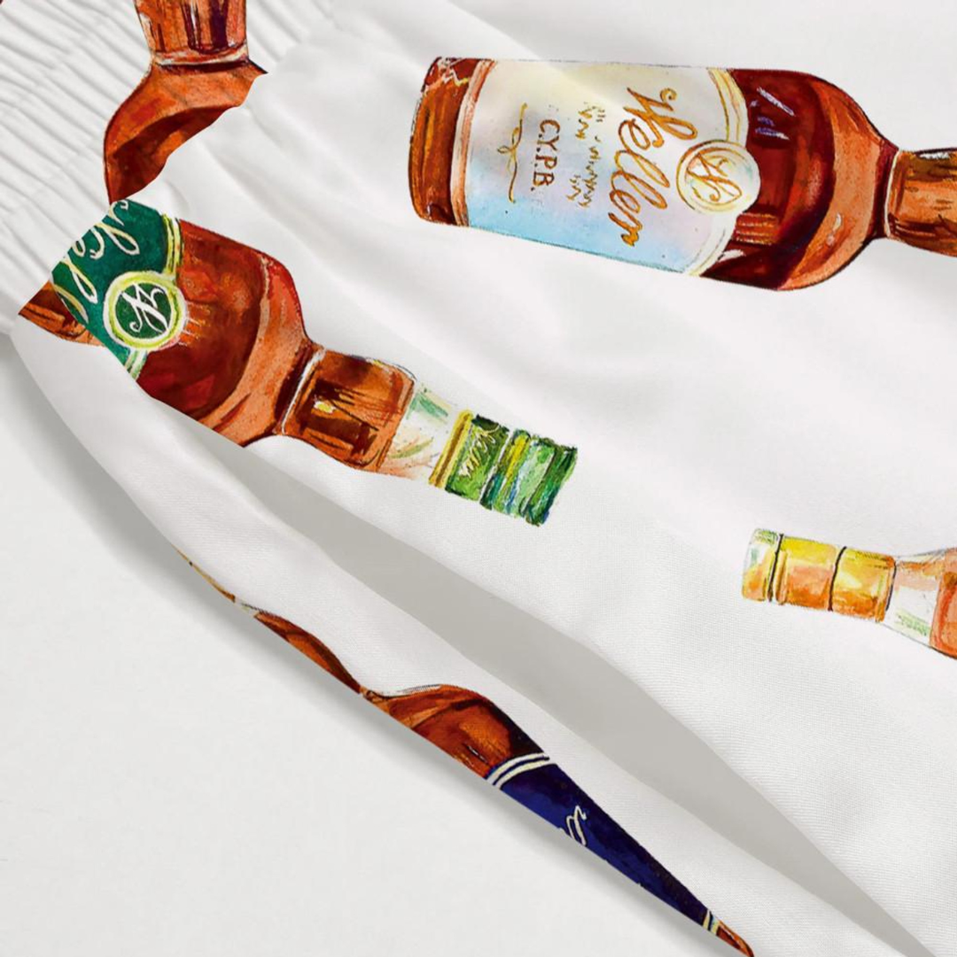 Full Set Of Kentucky Bourbon Whiskey Pajamas Satin Set for Women